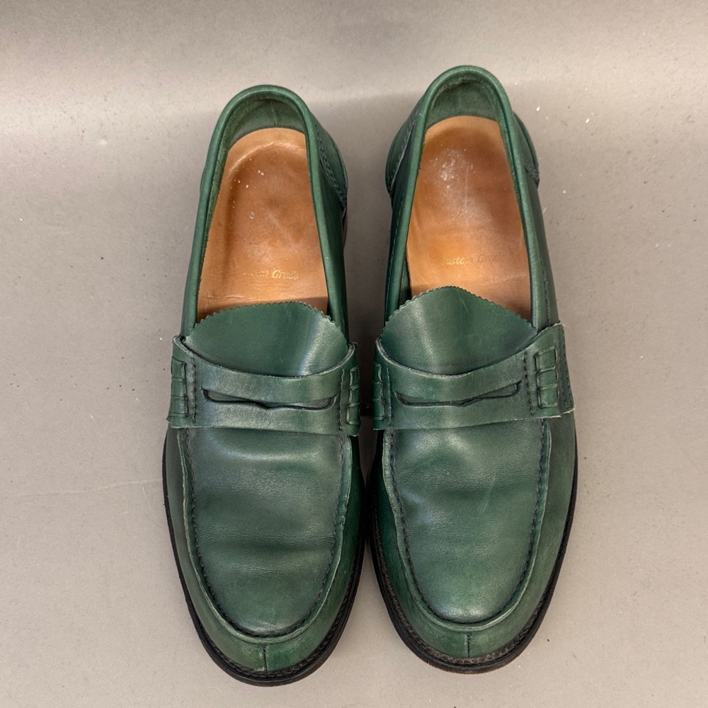 Church's Dark Green Leather Penny Loafers